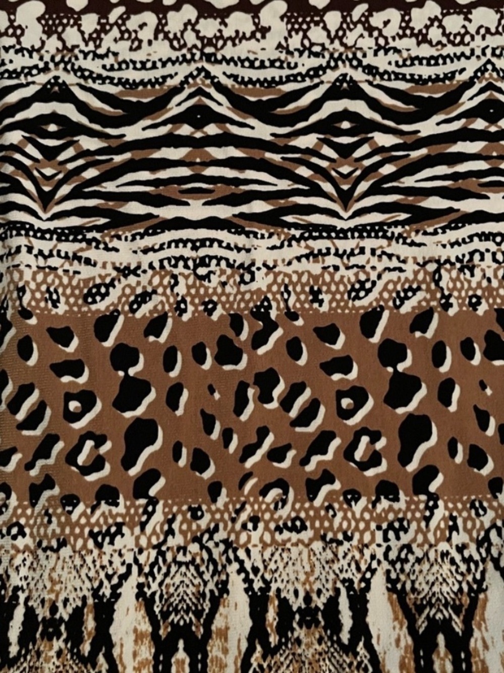 Rafaella Mixed Animal Print Maxi Smocked Waist Belt Tall L - Picture 10 of 15